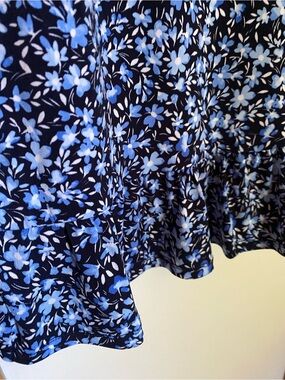 CeCe Midi Dress with Light Blue Blooms